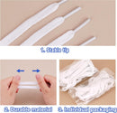 Auihiay 24 Pairs Flat Colored Shoelaces Shoestrings for Sneakers Skate Shoes Sport Shoes Boots | White — 3