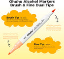 Ohuhu Alcohol Markers 80 Colors Brush& Fine for Beginners Adults Coloring — 6