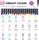 iBayam Journal Planner Fineliner Pens Fine Point 0.38mm, Cute School Office | 1 Count (Pack of 18) | Multicolor — 2