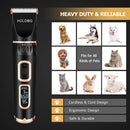 HOLDOG Dog Clippers Professional Heavy Duty Grooming Clipper 3-Speed Low Noise High Power Rechargeable Cordless Pet Tools for Small & Large Dogs Cats Pets with Thick Coats — 3
