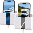 Wall Mount Phone Holder 2 Pcs White for RV,Boat,Camper Inside Accessories photo 1
