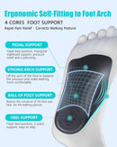 Arch Support Inserts Women Men Plantar Fasciitis Insole Heavy Duty Support - Black — 2