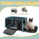 Petskd Small Pet Carrier 17" L x 12" W x 8.5" H Airline Approved, Black