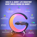 Smart LED Table Lamp, 4-in-1 Wireless Charger, Night Light, Alarm Clock, Bluetooth Speaker with App Control, Bedside… — 4