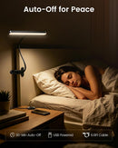 Glocusent 11.3"Wide Coverage Desk Lamp with Clamp,57 LED Clip on Desk Light — 6