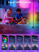 Tyute Corner Floor Lamp, RGBICW LED Corner Lamp with 16 Million DIY Colors, Music Sync, 68+ Scenes, Smart App &… — 4
