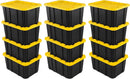 Sterilite Industrial Storage Tote with Lids for Garage, 27 Gallon, 12-Pack — 1