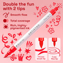 ARTISTRO 5 Red Tones Dual-Tip Acrylic Paint Marker Pens for Drawing — 3
