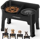 URPOWER Mess Proof Elevated Dog Bowls 4 Height Adjustable Raised Stand — 1