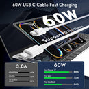 APFEN USB C to USB C Cable (6FT, 2Pack),Type-C 60W Fast Charging Cord 2
