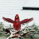 hogardeck Cardinal Garden Decor Outdoor Statues, Large Metal Red Bird Standing…