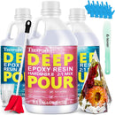 Teexpert Deep Pour Epoxy Resin, 1.5 Gallon Epoxy Resin Kit for 2-4" Pour Depths, Crystal Clear & High Gloss,… — 1
