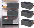 Fordonral Pack of 3 Large Capacity Storage Bins Closet Organizer System, Sturdy Foldable Storage Boxes for Organizing Clothing, Sheets, Toys, Books - Shelf Organizer Shelves Basket Storage Bin — 6
