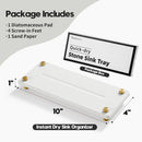 Razborci Water Absorbing Stone Sink Caddy Kitchen Sink Organizer Tray, Diatomite Bathroom Counter Tray, Gold Faucet… — 3