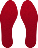 Soxsols Wool Flat Shoe Insert for Sandals & Sockless Shoes, Comfortable Shoe Insoles with Sweat-Absorbent Natural Fiber & Non-Slip Silicone Grip, Narrow-Cut Shoe Inserts for Women, Red, Size 41 — 1