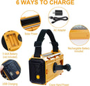 Raynic Emergency Radio, 5000mAh/18500mWh Weather Radio, Solar Hand Crank Radio with AM/FM/SW/NOAA Alert, Cell Phone Charger, Headphone Jack, Flashlight and SOS Siren — 4
