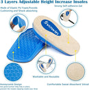 3 Layers Adjustable Orthopedic Heel Wedge Lift for Leg Length Discrepancies, Height Increase Insoles for Achilles Tendonitis, Heel Pain, Heel Cushion Cups for Heel Spur, Men and Women (Small, Beige) — 4