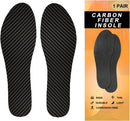 Carbon Fiber Insoles, 1 Pair Rigid Insole Insert for Pain Relief Recovery of Arthritic Toe Turf Toe, Hallux rigidus, morton's Toe, Rigid Shoe Insert for Sports, Hiking, Basketball — 1