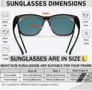 GEGURI Polarized Sunglasses Fit Over Glasses for Men Women, Oversized Square Sun Glasses UV400 Protection Shades | A02 Black/Grey — 6