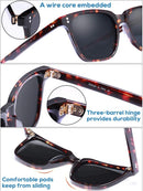CARFIA Polarized Men's Sunglasses UV400 Protection Cool Man Shades CA5354 | 1. Tortoise Frame Grey Lens | Multicolor — 7