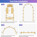 Hemmotop Arch Backdrop Stand Gold 7.2 FT | 7.2ft — 6