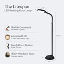 Brightech Litespan - Bright LED Floor Reading Lamp for Over Chair Crafts and Reading, Esthetician Light for Lash… — 6