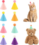 CANREVEL Mini Party Hats for Stuffed Animals Headwear, Birthday Hats | Felt - 8 Pcs — 1