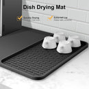 Silicone Coffee Mat, 24''x16'' Bar Mat with Detachable Dish Drying Mat - Fits Under Coffee Maker & Dish Rack — 3