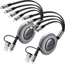 4 in 2 Multi Charging Cable 4A,Retractable USBA/C Universal Charger Cords 1