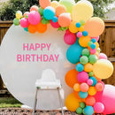 Rainbow Balloons, 12 Inch 50pcs Multicolor Rainbow Neon Colorful Balloon — 5