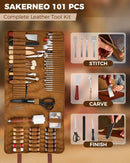 SAKERNEO Leather Working Tools kit Leather Tooling Kit Leather Craft Tools | Regular Version — 2