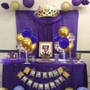 TONIFUL 4 Set Purple Gold Balloon Stand Balloon Centerpieces for Table | 4 Set Balloon Stand — 4