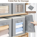 Homsorout Storage Cube 11 Inch - Cube Storage Bins with Window, Closet Storage Baskets with Handle, Fabric Bins for Closet, Shelves, Toys, Clothes, Set of 6, Grey — 8