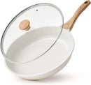 SENSARTE 8Inch Nonstick Ceramic Frying Pan with Lid, PFAS/PTFE/PFOA Free
