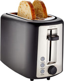 Amazon Basics 2 Slice Toaster, Extra Wide Slots for Bagels, 6 Browning…