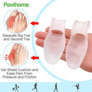 Povihome 8 Pack Bunion Cushion and Protector(1/2'' Thick), Bunion Pads, Bunion Corrector and Bunion Relief with Gel Shield, Treat Pain in Big Toe Joint, Realign Big Toe and Relieve Bunion Pain | Clear — 2
