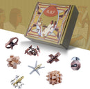 8 Pieces Wooden and Metal Brain Teaser Puzzles Box — 4