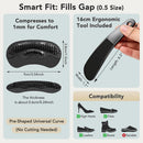 Dr. Shoesert Soft Gel Heel Grips for Shoes Too Big (4 Pairs + Shoehorn) - Black — 3