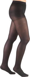 Truform Women's Compression Pantyhose, 20-30 mmHg, Opaque Hosiery Support Shaping Tights, Black, Large — 1