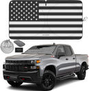 Autoamerics Truck Windshield Sun Shade - American Flag, 64 x 33.5 in — 1