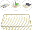 BTSKY Multipurpose A4 File Tray Wire Desk Tray Organizer, Gold — 3