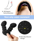 5 PRS Suede Heel Grips for Men Women - Pads for Big Shoes (Black) - A1-black — 3