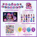 127 Pcs K Pop Demon Hunters Birthday Decorations, Party Supplies Kit with Backdrop, Banner, Cake Topper, Cupcake Picks, Balloons, Stickers for Themed Celebration — 2