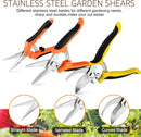 3 Pack Garden Pruning Shears Stainless Steel Blades Handheld Pruners Set with Gardening Gloves | Mix | 3 PCS — 3