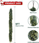 9FT Christmas Cedar Pine Garlands Realistic, Real Touch Winter Xmas Garland, Christmas Decorations Indoor Outdoor, Artificial Holiday Decor Faux Greenery for Mantle, Fireplace, Table — 2