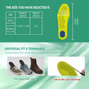 2 Pairs Memory Foam Insoles for Men Women, Gel Heel Pad - Green — 2
