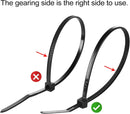 XHF 3/4" Strong Back-Glue Self Adhesive Black Cable Zip Tie Mounts 100pcs with 8" Zip Ties, Screws, UV Protection Outdoor Sticky Wire Fasteners Cable Clips Management Anchors Organizer Holders Squares photo 3