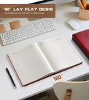 Biuwory B5 Leather Journal Notebook, 256 Lined Pages, Hardcover 7.8"×10.2" | Wine red | Lined-256 Pages (7.8"×10.2") — 6