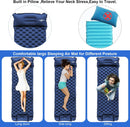 WANNTS Ultralight Sleeping Pad with Pillow & Built-in Pump for Camping | Blue — 5