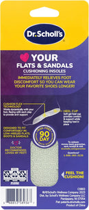 Dr. Scholl's Love Your Flats & Sandals, 3/4 Length Insoles for Women, Shoe Size 6-10: All-Day Comfort Shoe Inserts for Women with Arch Support, Metatarsal Foot Pads, Relieves Shoe Discomfort - Clear Gel for Open Side Flats — 8